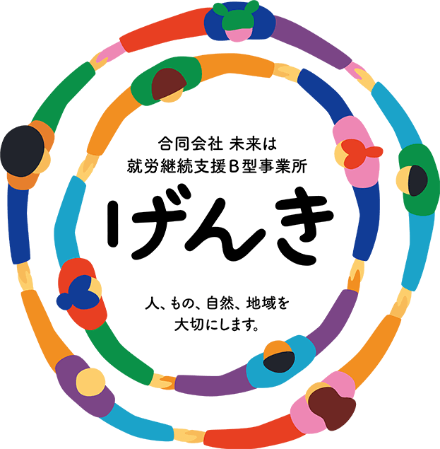 合同会社未来は 就労継続B型事務所 げんき 人、もの、自然、地域を大切にします